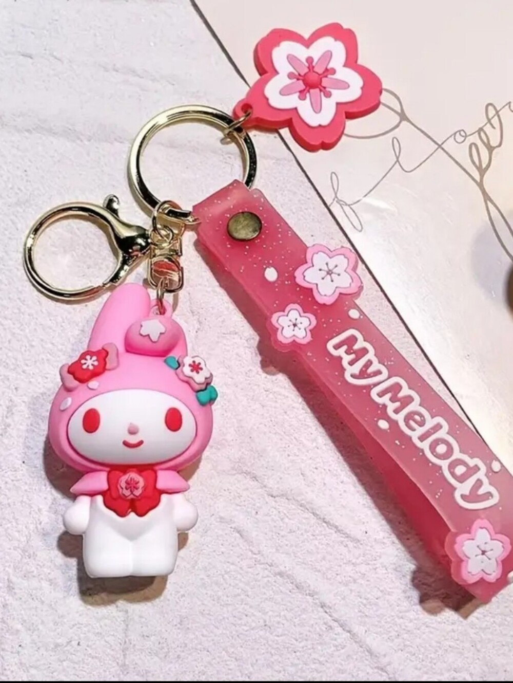 My Melody Cherry Blossom Key Chain Bag Charm Pink